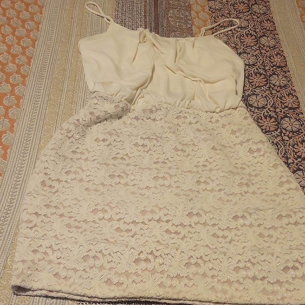 Final Price❗️Enfocus Studio Cream Lace Dress